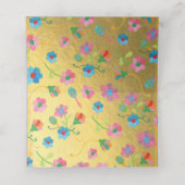 Gold Foil Floral Sugar Skull Tischkarten Platzkarte (Innenseite Aufgefaltet)