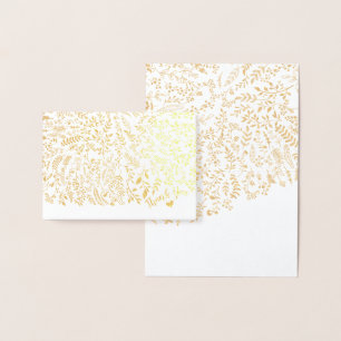 Gold Foil Floral Typografy Vielen Dank Folienkarte