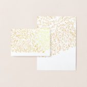 Gold Foil Floral Typografy Vielen Dank Folienkarte (Anzeige)