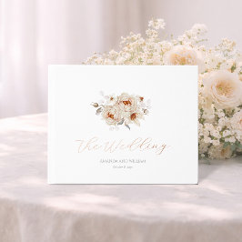 Gold Foil Floral Wedding Guest Book Gästebuch