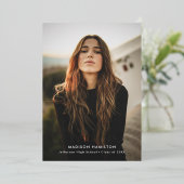 Gold Foil Foto Abschluss Danke Karte (Stehend vorne)