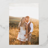 Gold Foil Foto Save the Date Einladungen (Rückseite)