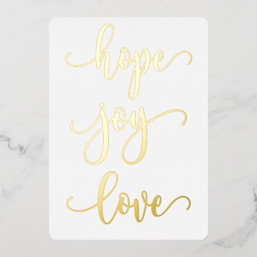 Gold Foil Foto Weihnachtskarte Folien Feiertagskarte (Vorderseite)