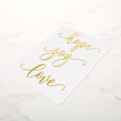 Gold Foil Foto Weihnachtskarte Folien Feiertagskarte (Gedreht)