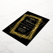 GOLD FOIL Frame Text Nikah Walima Islamische Hochz Folieneinladung (Gedreht)