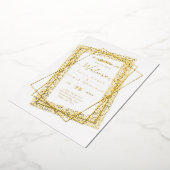 GOLD FOIL Frame Text Nikah Walima Islamische Hochz Folieneinladung (Gedreht)