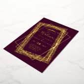 GOLD FOIL Frame Text Nikah Walima Islamische Hochz Folieneinladung (Gedreht)