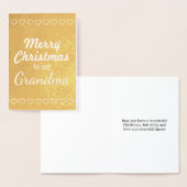 Gold Foil "Frohe Weihnachten für mein Oma" Card Folienkarte (Anzeige)