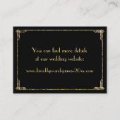Gold Foil Gatsby Hochzeitskarten Begleitkarte (Rückseite)