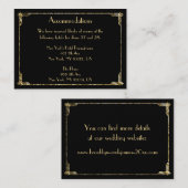 Gold Foil Gatsby Hochzeitskarten Begleitkarte (Vorne/Hinten)