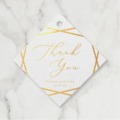 Gold Foil Geometric Vielen Dank Geschenkanhänger (Vorderseite)