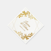 Gold Foil Gipskraut oder Reben Hochzeiten Napkins Serviette (Ecke)