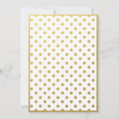 GOLD FOIL GLAMOUR BABY SHOWER EINLADUNG (Rückseite)