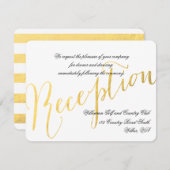 Gold Foil Glamour | Einladung zur Hochzeitsempfehl (Vorne/Hinten)