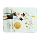 Gold Foil Glamour | Foto Zeitschrift speichern Magnet (Horizontal)