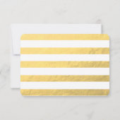 Gold Foil Glamour | Moderne RSVP-Karte für Hochzei RSVP Karte (Rückseite)