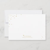 Gold Foil Glamour Wedding Einladung RSVP Card (Rückseite)