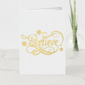 Gold Foil Glaube Weihnachtskarte (Vorderseite)