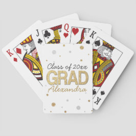 Gold Foil Glitter Confetti Graduation Party Custom Spielkarten