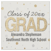 Gold Foil Glitter Confetti Graduation Party Custom Stoff (Nahaufnahme)