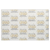 Gold Foil Glitter Confetti Graduation Party Custom Stoff (Fat Quarter (45,7 x 55,9 cm))