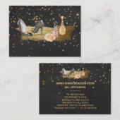 *~* Gold Foil Glitzer Heels Nail Polnisches Parfüm Visitenkarte (Vorne/Hinten)