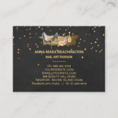 *~* Gold Foil Glitzer Heels Nail Polnisches Parfüm Visitenkarte (Rückseite)