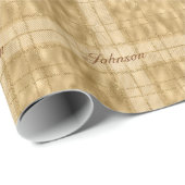 Gold Foil Glitzer Mit Monogramm Weihnachten Geschenkpapier (Rolleneckpunkt)