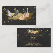 *~* Gold Foil Glitzer Nail Polnischer Heels Parfüm Visitenkarte (Vorne/Hinten)