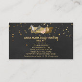 *~* Gold Foil Glitzer Nail Polnischer Heels Parfüm Visitenkarte (Rückseite)