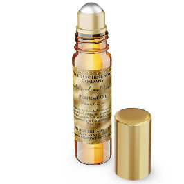 Gold Foil & Glitzer Parfümerrolle Flaschenetikett Quadratischer Aufkleber