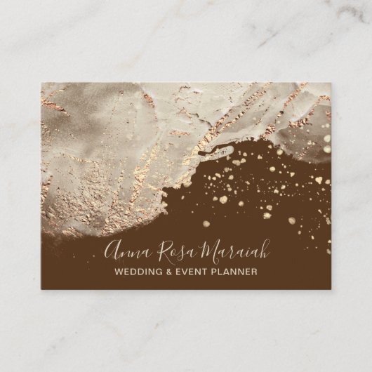 *~* Gold Foil Glitzer Schöne Hochzeit Elegant Visitenkarte (Vorderseite)