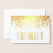 Gold Foil Glitzy Border Folienkarte (Vorderseite mit Umschlag)