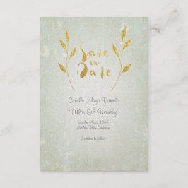 Gold Foil Gold Leaf-Effekt Rett-the-Date Hochzeit Save The Date