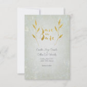 Gold Foil Gold Leaf-Effekt Rett-the-Date Hochzeit Save The Date (Vorderseite)