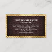 Gold Foil Gourmet Chocolate Cake Konditorei Bäcker Visitenkarte (Rückseite)