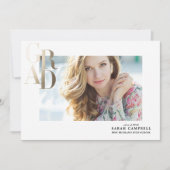 Gold Foil GRAD Abschluss Card Einladung (Vorderseite)