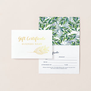 Gold Foil Greenery Calligrafy - Geschenk Folienkarte