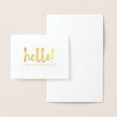 Gold Foil Hallo Personalisiert Note Card Folienkarte (Anzeige)