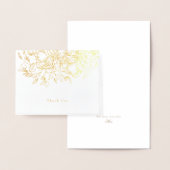 Gold Foil Hand gezogene Blütenkarte Dankeschön Kar Folienkarte (Anzeige)