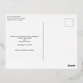 Gold Foil Handgeschriebenes Save the Date Multiple Folie Einladungspostkarte (Rückseite)