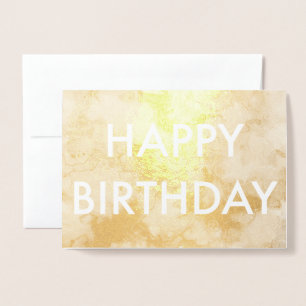 Gold Foil Happy Birthday Card Folienkarte