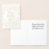 Gold Foil Happy Birthday Card Folienkarte (Anzeige)