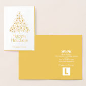Gold Foil Happy Holidays Business Logo Folienkarte (Anzeige)