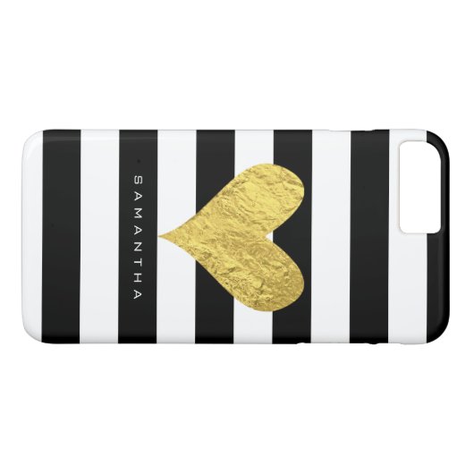 Gold Foil Heart Case-Mate iPhone Hülle (Rückseite (Horizontal))