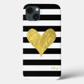 Gold Foil Heart Case-Mate iPhone Hülle (Rückseite)