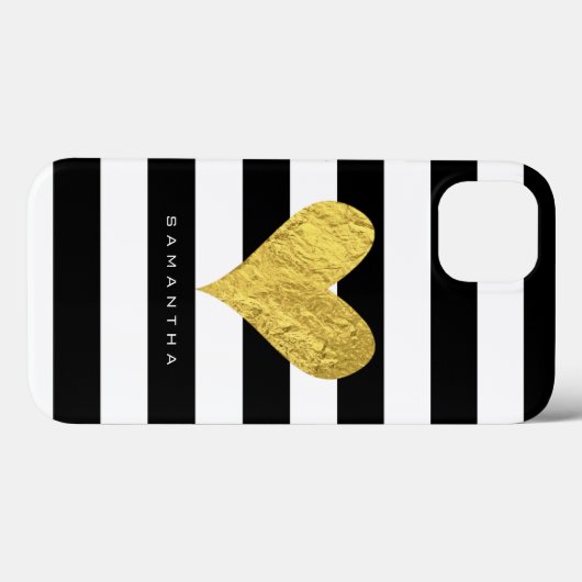 Gold Foil Heart Case-Mate iPhone Hülle (Rückseite (Horizontal))