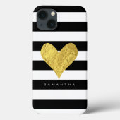 Gold Foil Heart Case-Mate iPhone Hülle (Rückseite)