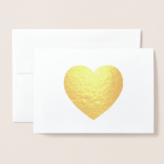 Gold Foil Heart Folienkarte (Vorderseite mit Umschlag)