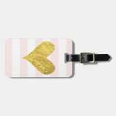 Gold Foil Heart Gepäckanhänger (Vorderseite horizontal)